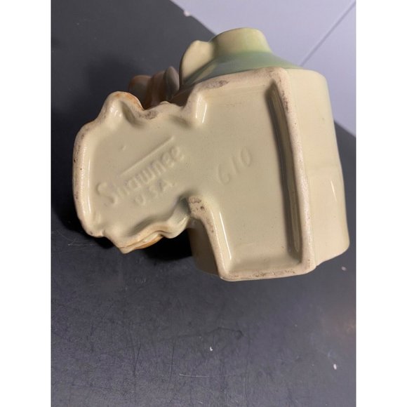 Doggone cute SHAWNEE POTTERY HOUND DOG WITH JUG PLANTER #610 Basset Hound MARKED - Picture 5 of 5